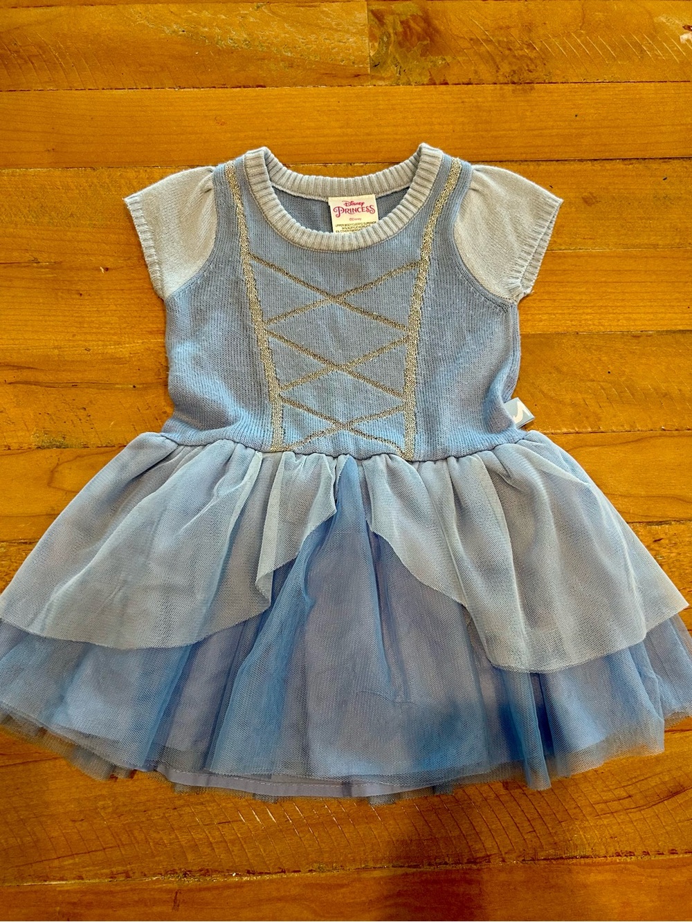 Disney Princess Cinderella Light Blue Knit/Tulle Dress